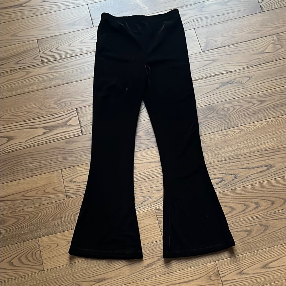 Tween diva Black velvet Kids Flared Leggings
